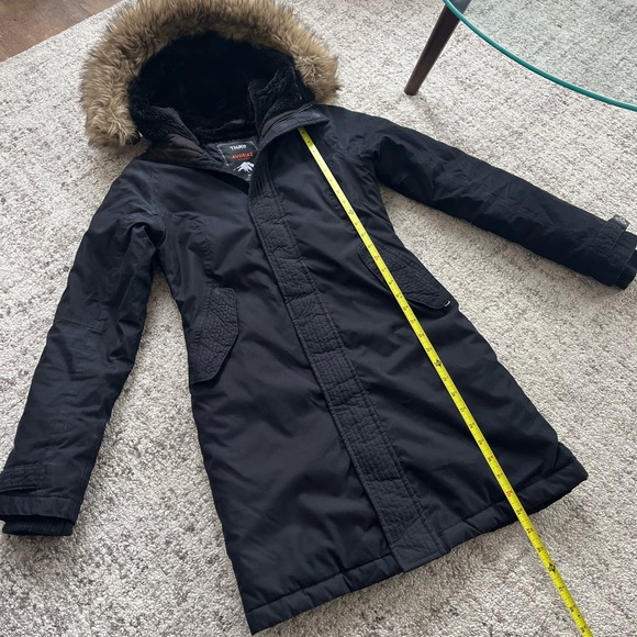 Aritzia Tna Avoriaz black winter coat cozy warm Parka Sz XXS - Picture 12 of 15